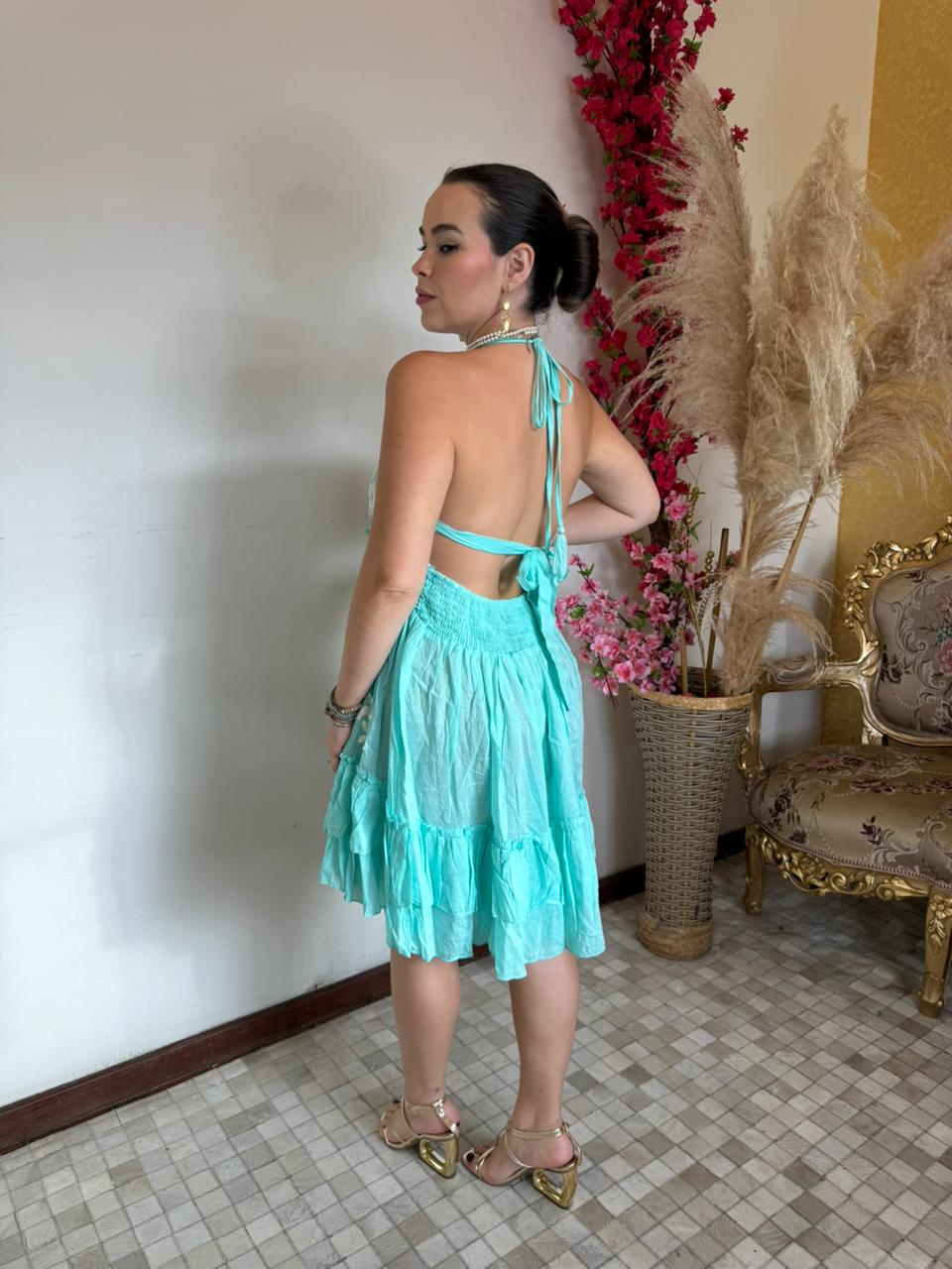 Vestido Aurora Verde-água - Imagem 2