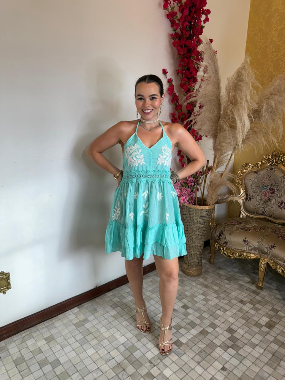 Vestido Aurora Verde-água - Imagem 3