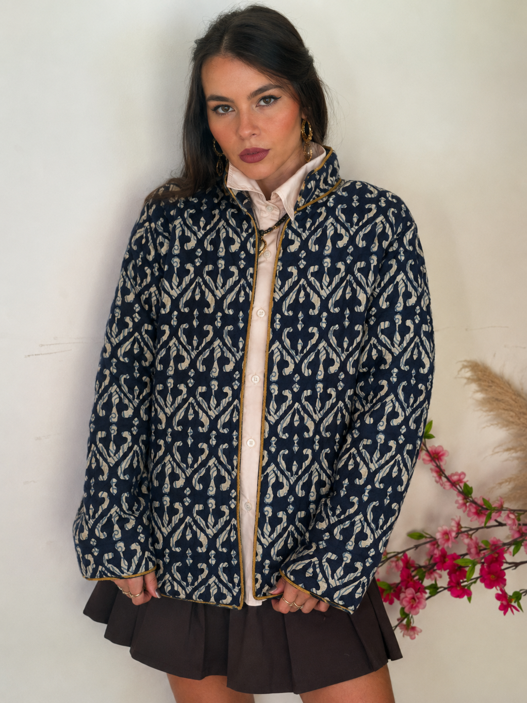 Jaqueta Suzani Veludo Sun Grey - Imagem 2