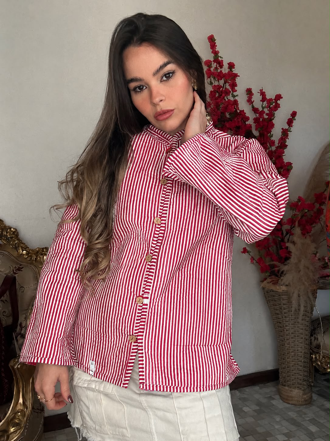 Jaqueta Dupla Face Matelassê Selva Rosa - Imagem 2