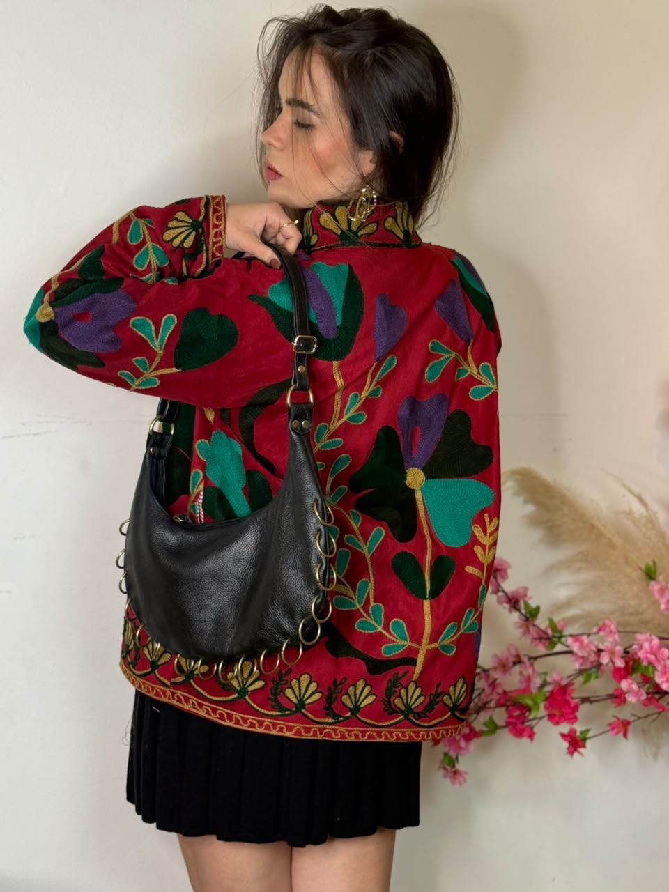 Jaqueta Suzani Veludo Rubi Intenso - Imagem 3